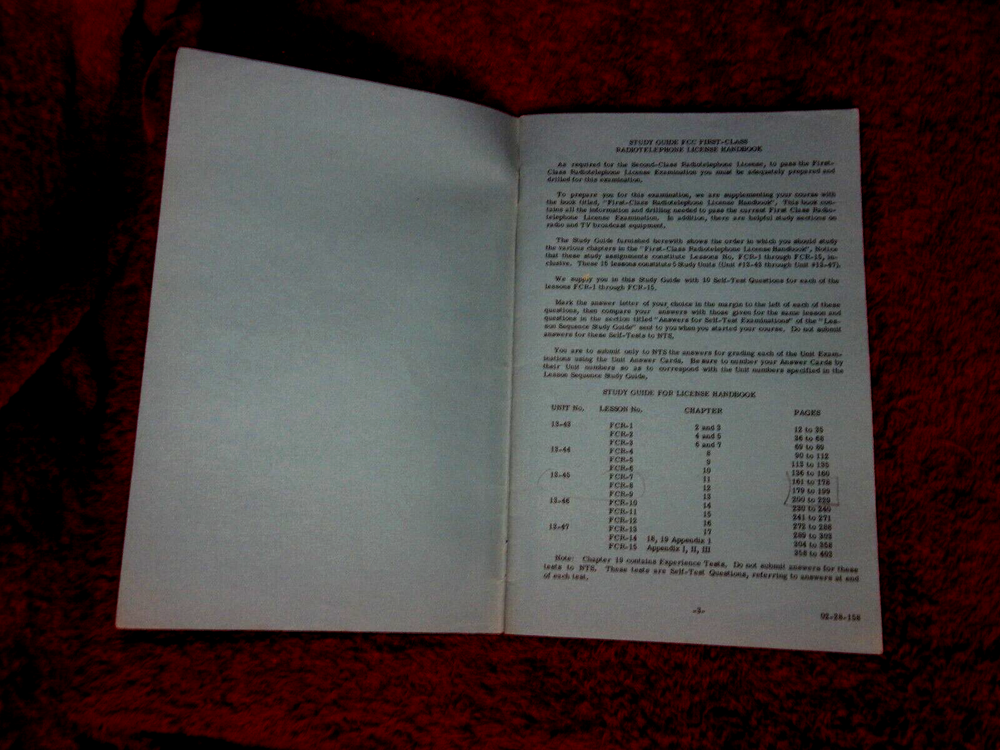 Vtg National Technical Schools Radiotelephone License Prep Study Guide