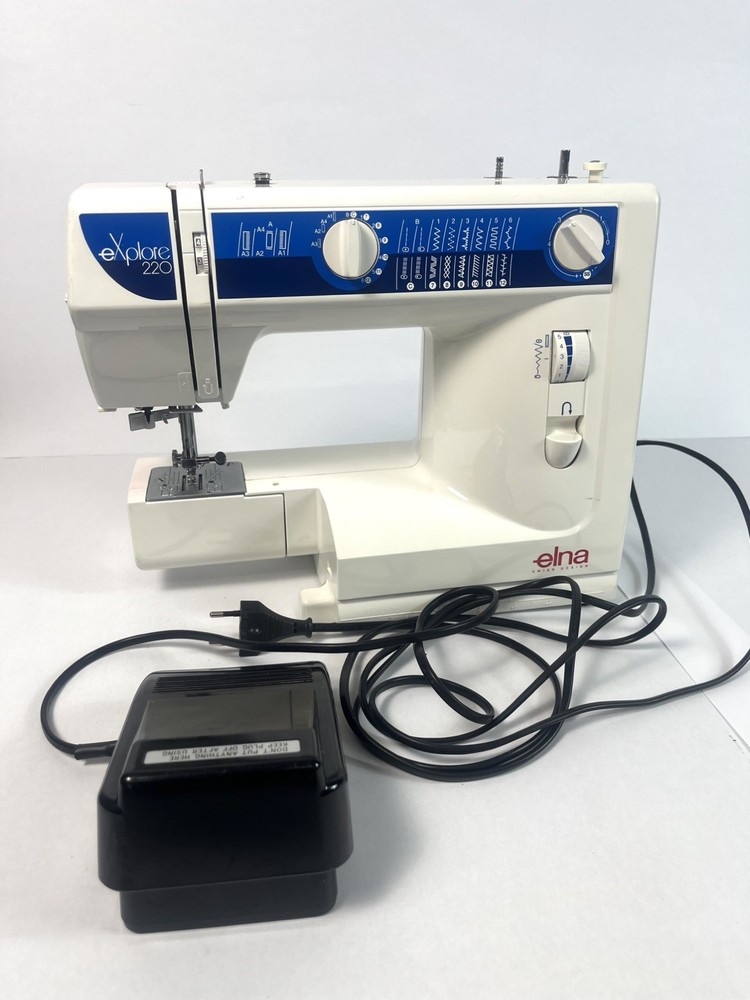 Elna Explore 220 Sewing Machine 220-240V Foot Pedal | Untested | Good Condition