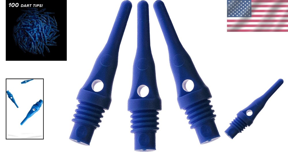 Tufflex Super Short 2BA Soft Tip Dart Points - 100 Pack for Enhanced Game Play