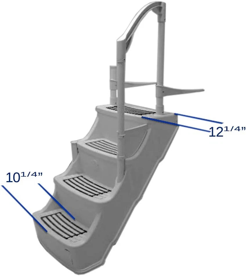 Easy Access Drop-In Step for Above Ground Pools - Safe & Sturdy