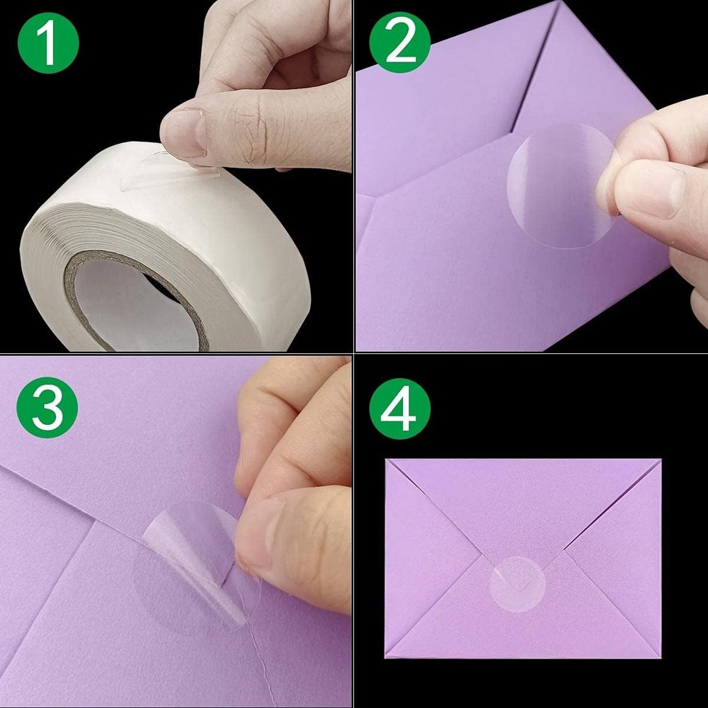 1000 Pcs Per Roll Clear Package Seals Stickers Envelope small,