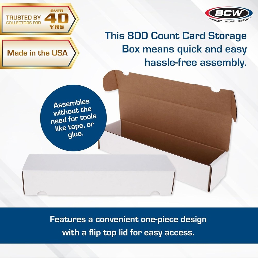 Versatile Trading Card Storage Boxes - 800 Card Capacity, Modern Design - 3 Pack