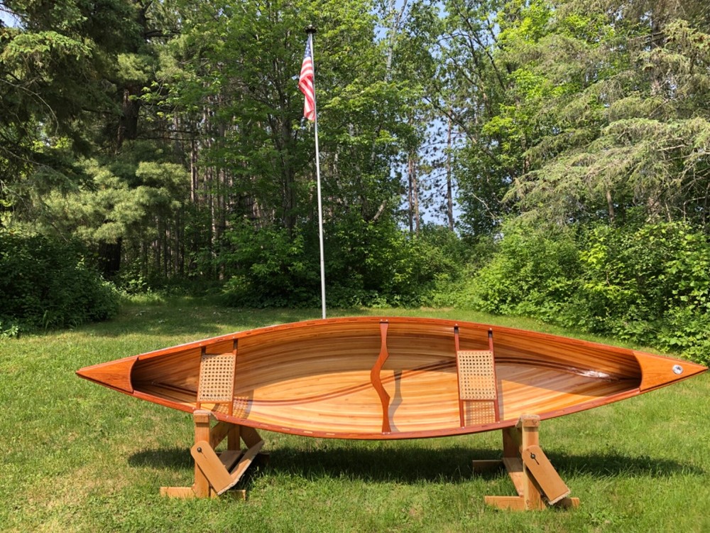Cedar strip canoe