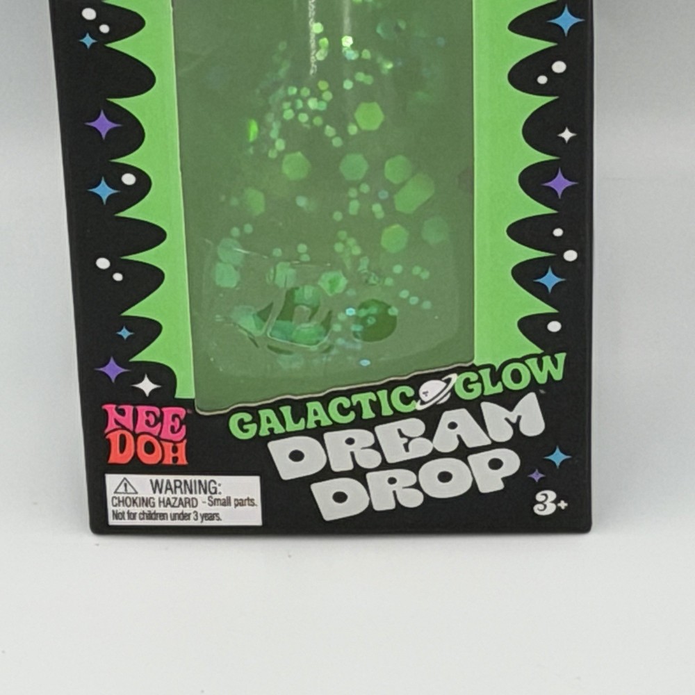 Needoh Galactic Glow Dream Drop Green EXTREMELY HTF Authentic Nee Doh