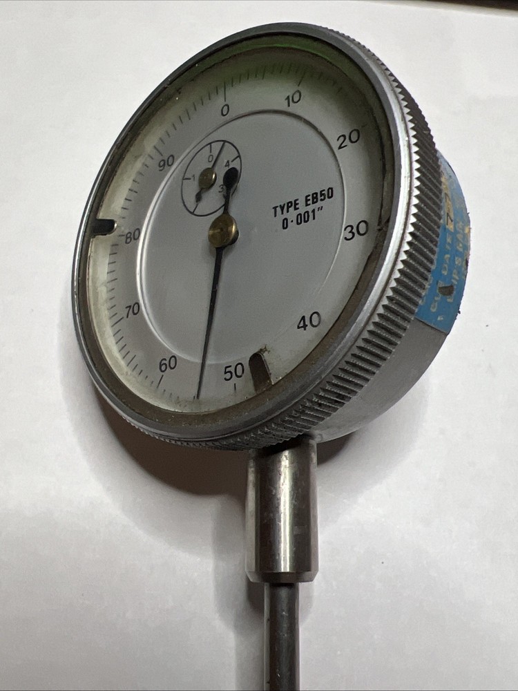 Vtg Type EB50 Dial Indicator 0-001" Machining or Engineering