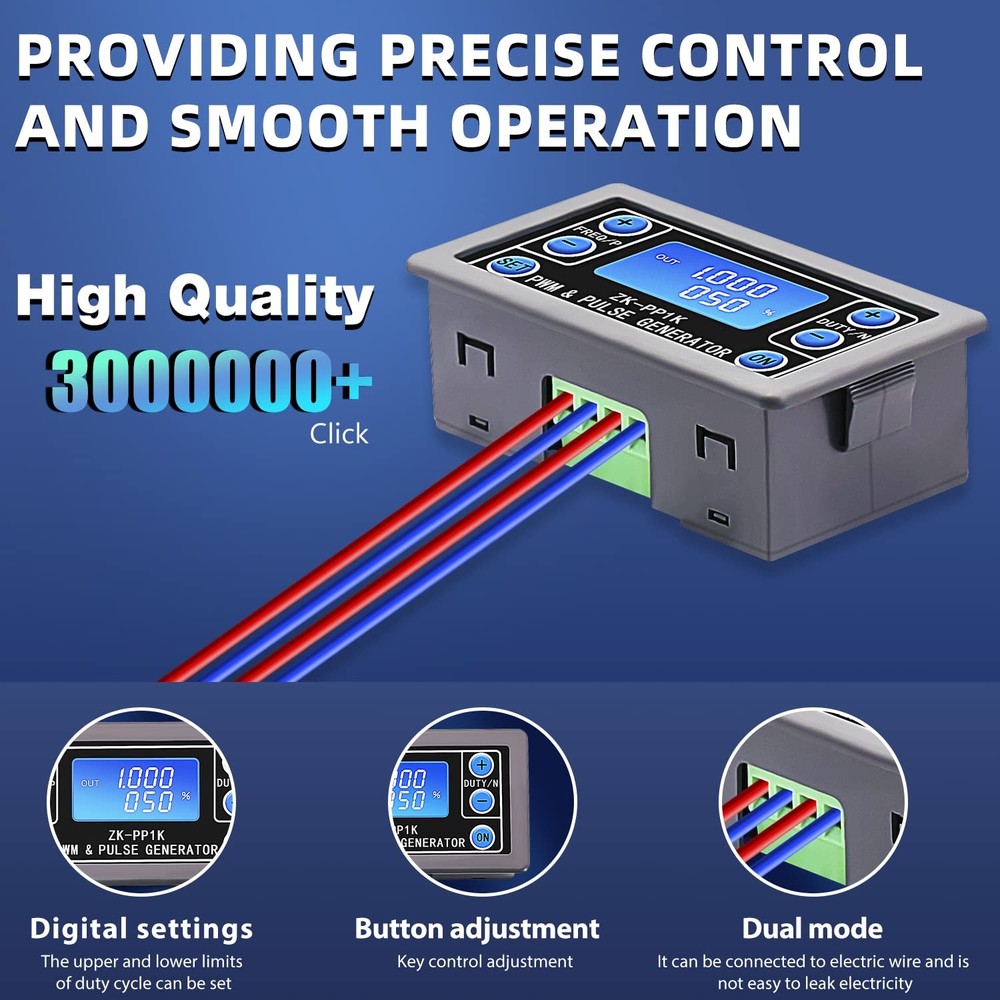 CenryKay Pwm Signal Generator,Dual Mode Function Frequency Generator Adjustab...