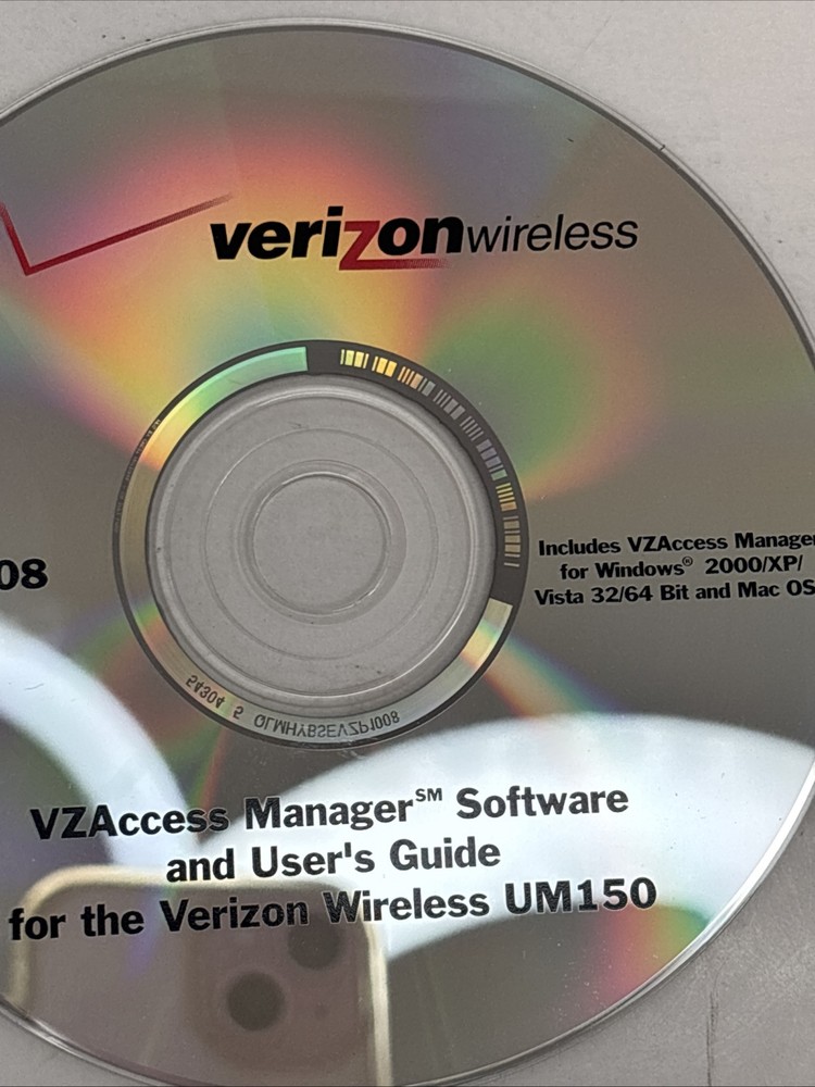 Verizon Wireless VZAccess Manager Software & User's Guide VZP1008 UM150