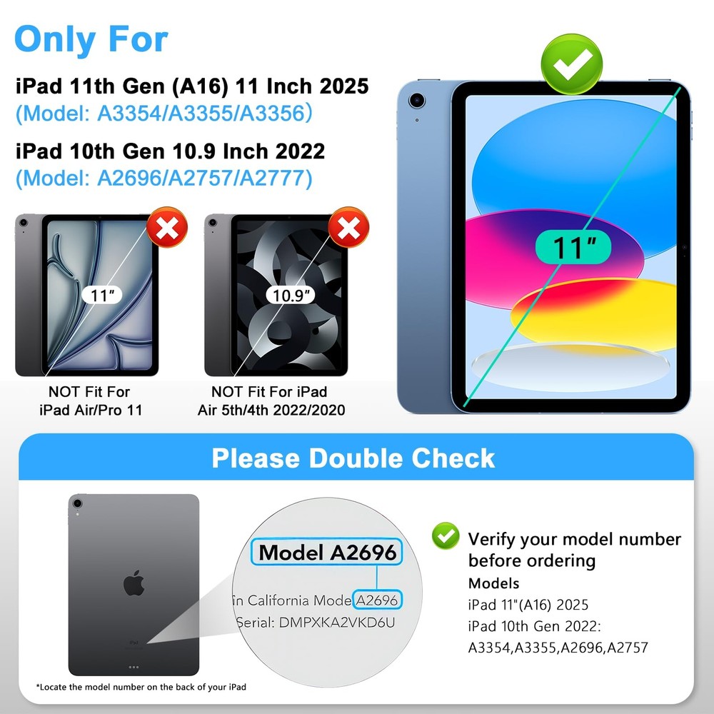 JSUSOU Privacy Screen Protector for iPad 11th Gen(A16) 11"