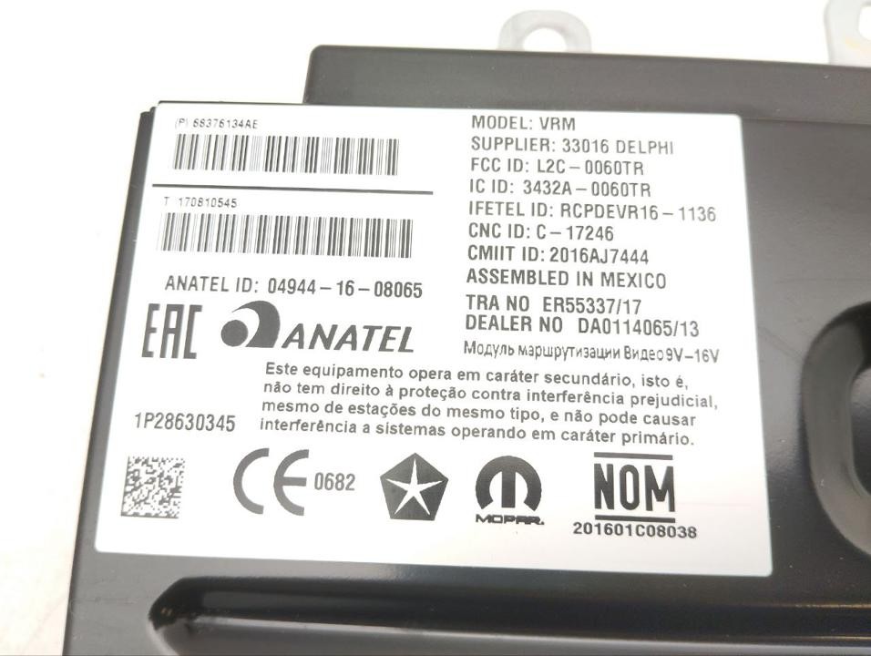 Control unit for camera Chrysler Pacifica 2018 68376134AE