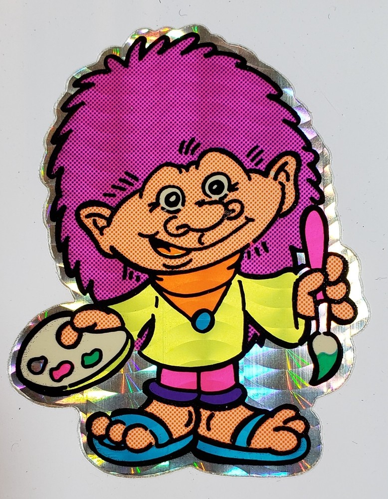 TROLL--NEW--Vintage (2000)  Prismatic Vending Machine Sticker (#1224)