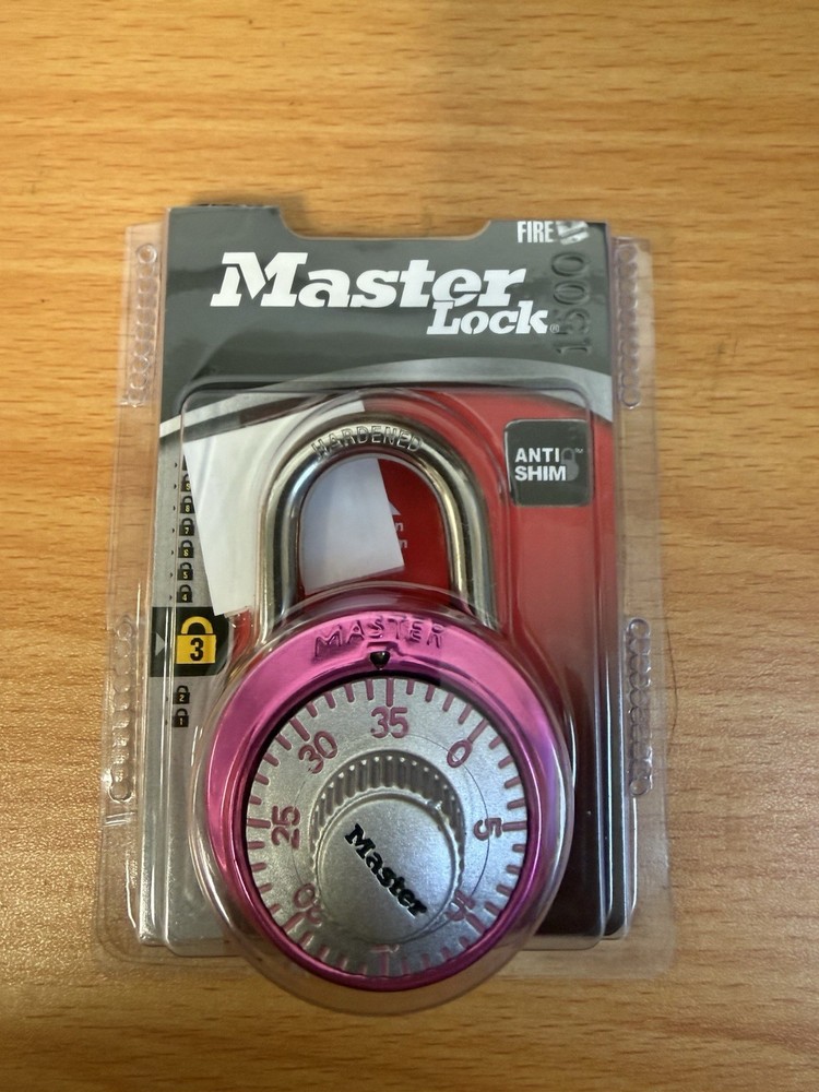Combination Padlock for Lockers - Pink, 1 Pack