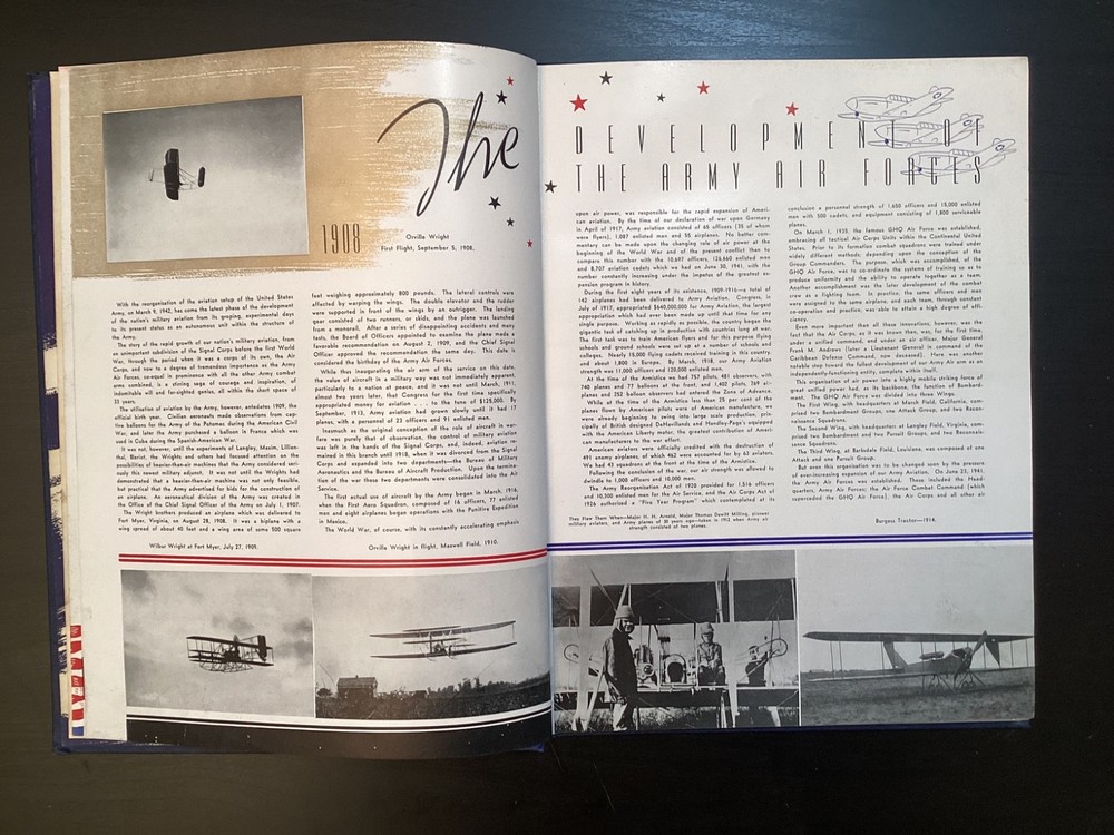 WWII Army Air Force Walnut Ridge Basic Flying School 1943 CLASS 43-E HC Book