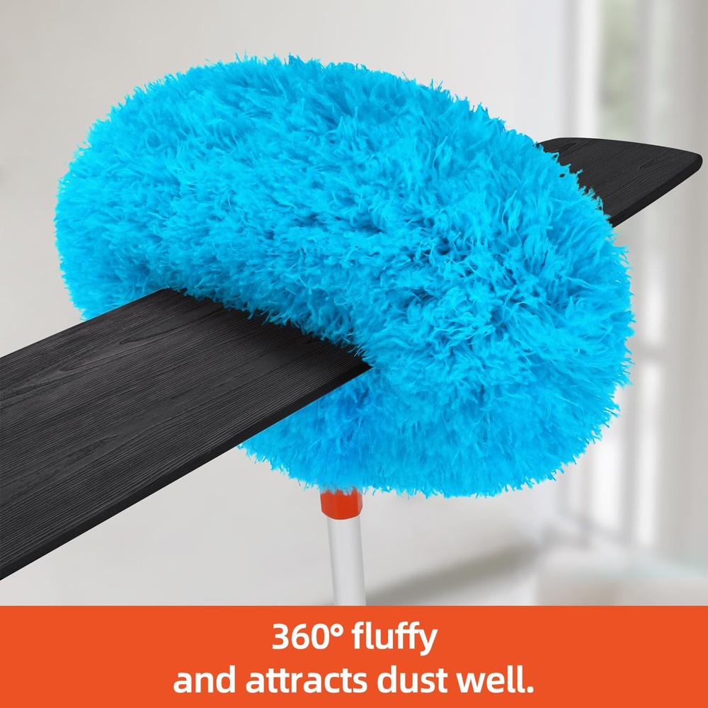 Baseboard Cleaner Tool with Handle Extendable Long Handle Reusable Pads for Floo