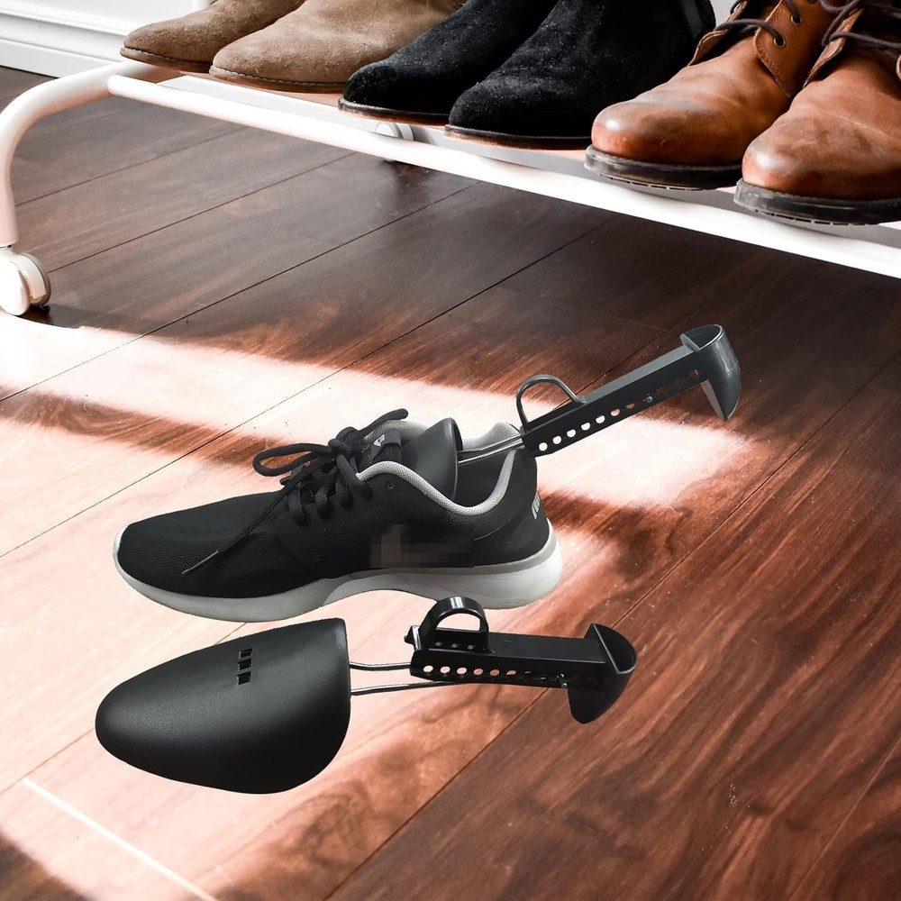 Practical Adjustable Length Men Shoe Tree Stretcher Holder Shaper Support (Black