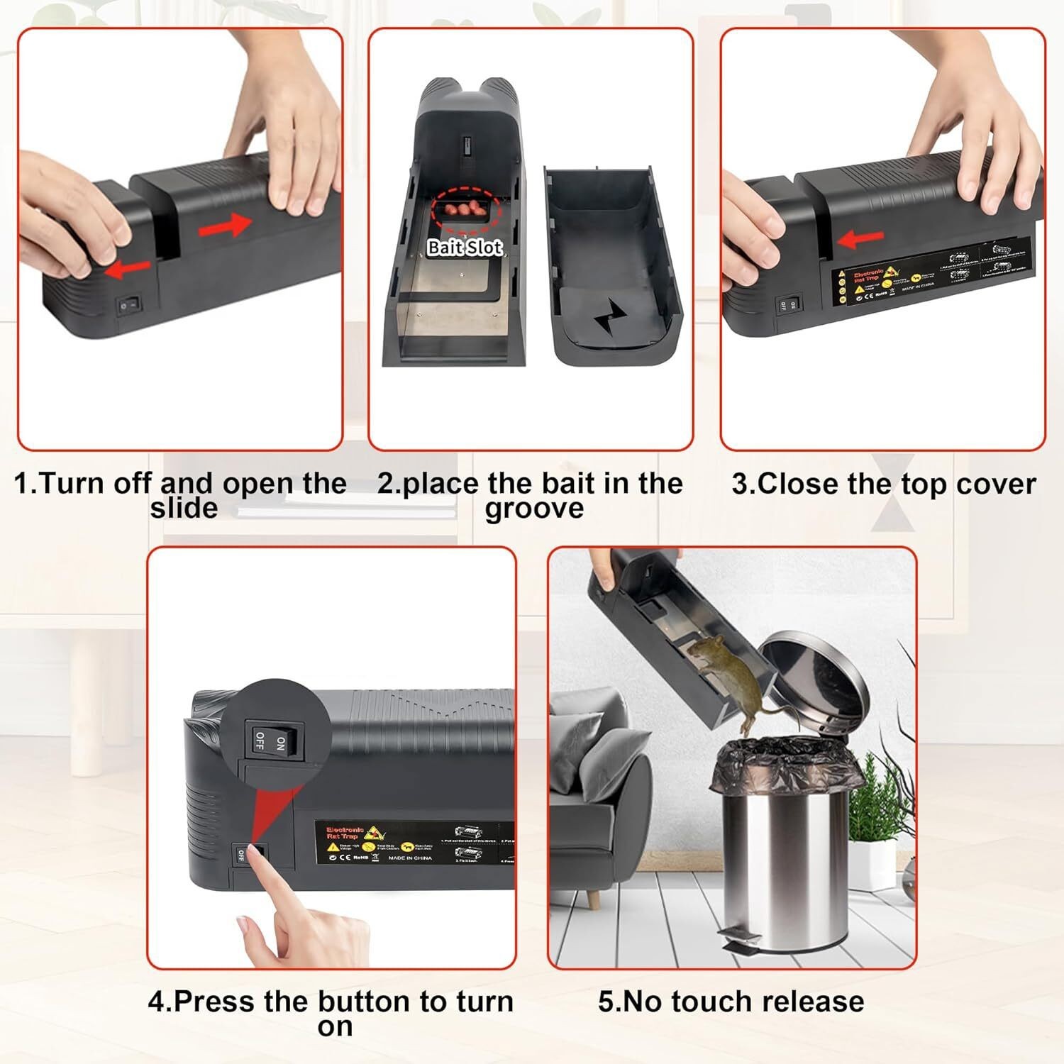 Electronic Mouse Trap Victor Control Rat Killer Pest Electric Rodent Zapper US