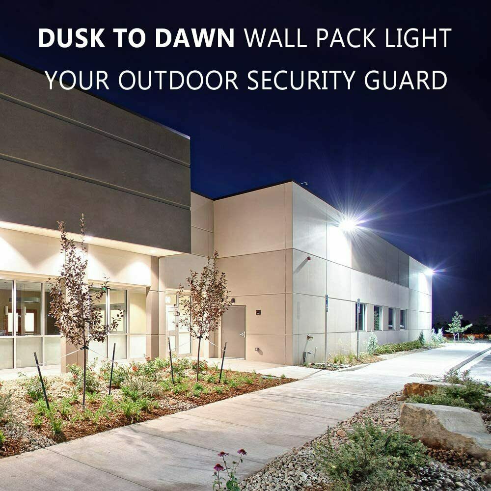 Commercial 120W LED Wall Pack Lamp Dust To Dawn Outdoor Area Security Lighting