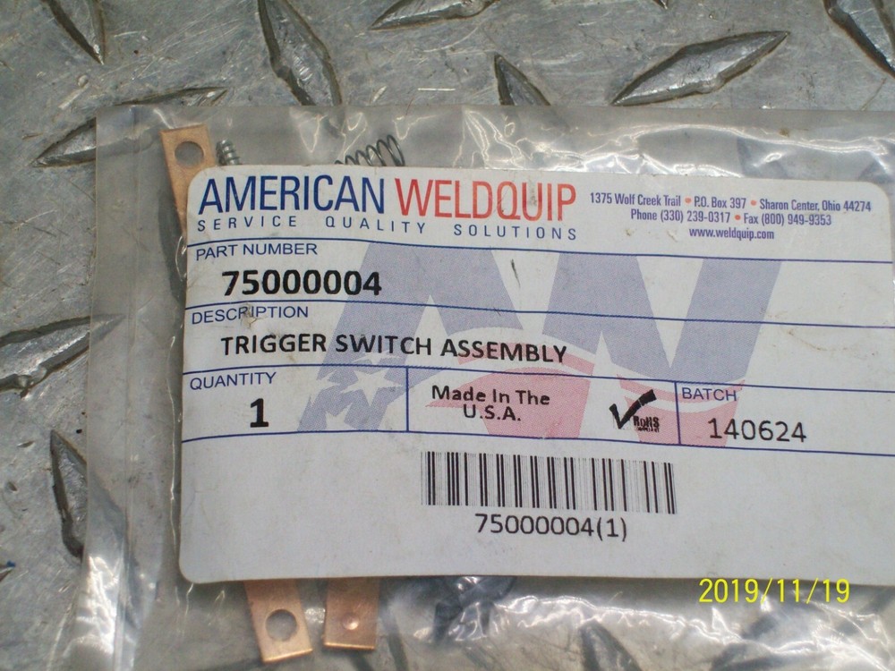 AMERICAN WELDQUIP 75000004 TRIGGER SWITCH ASSEMBLY