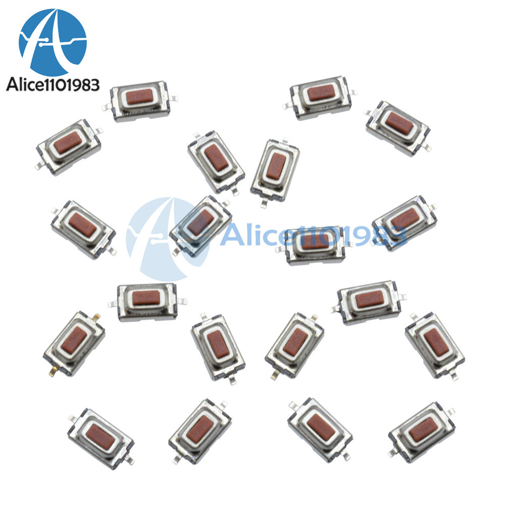 100pcs 3X6X2.5mm Tactile Push Button Switch Tact Switch Micro Switch 2 Pin SMD A