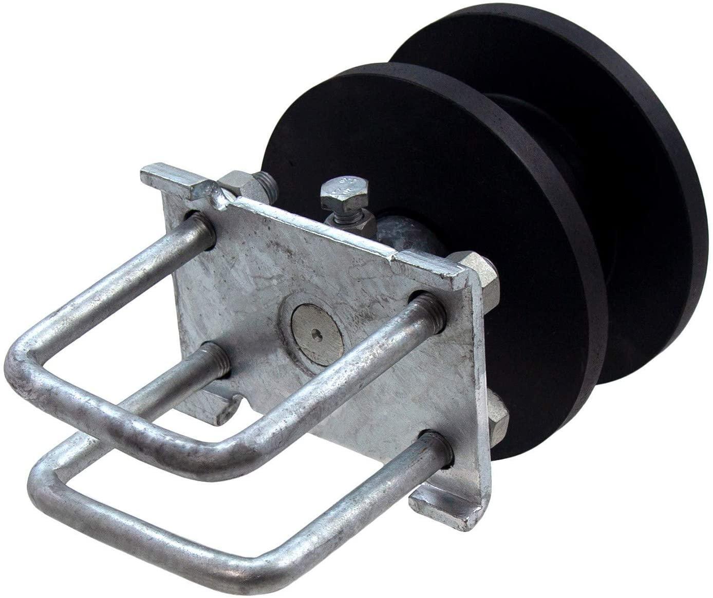 (4-Pack) 4" Square Post x 2" Square Gate Frame Premium Nylon Cantilever Roller