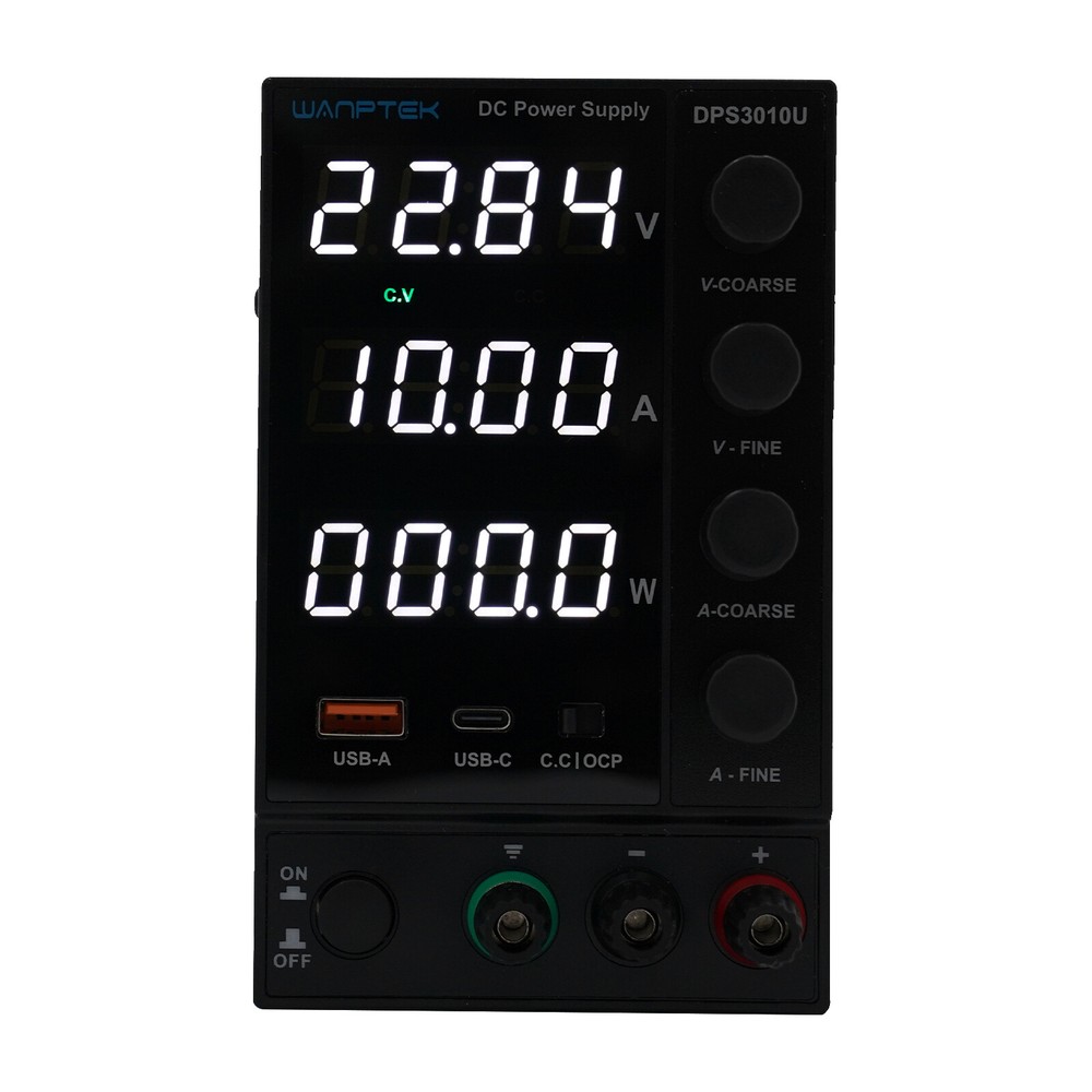0-30V 0-10A DC Power Supply Lab Variable Adjustable Regulated Bench Switching