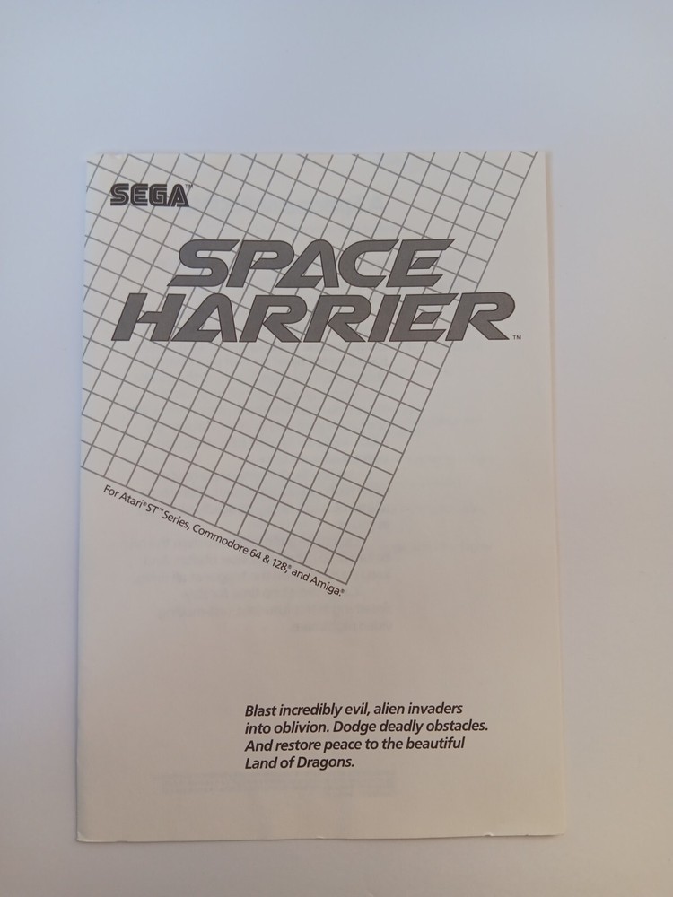 Commodore 64 Space Harrier Computer Game Software Tested/Works Sega