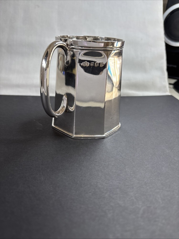 Solid Silver Christening Mug Elkington B'ham 1906 153grms
