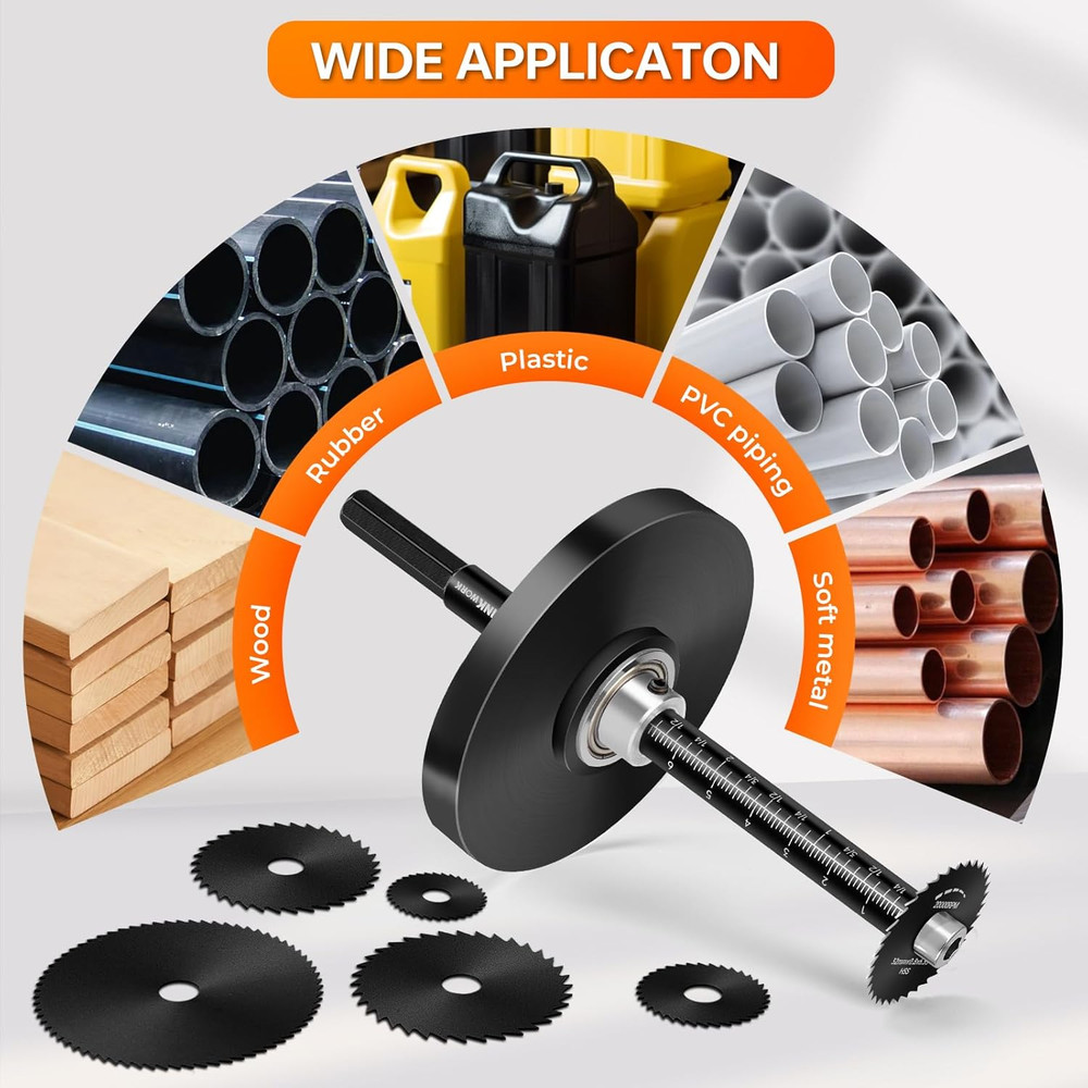inside Pipe Cutter for PVC Pipe, Cutter Tool Set with Scale - Adjustable Depth G