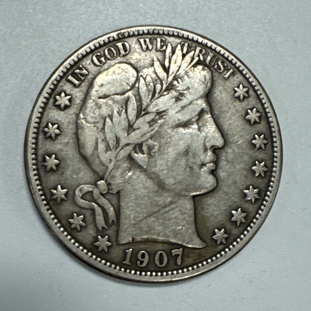 1907-O Barber Silver Half Dollar VF