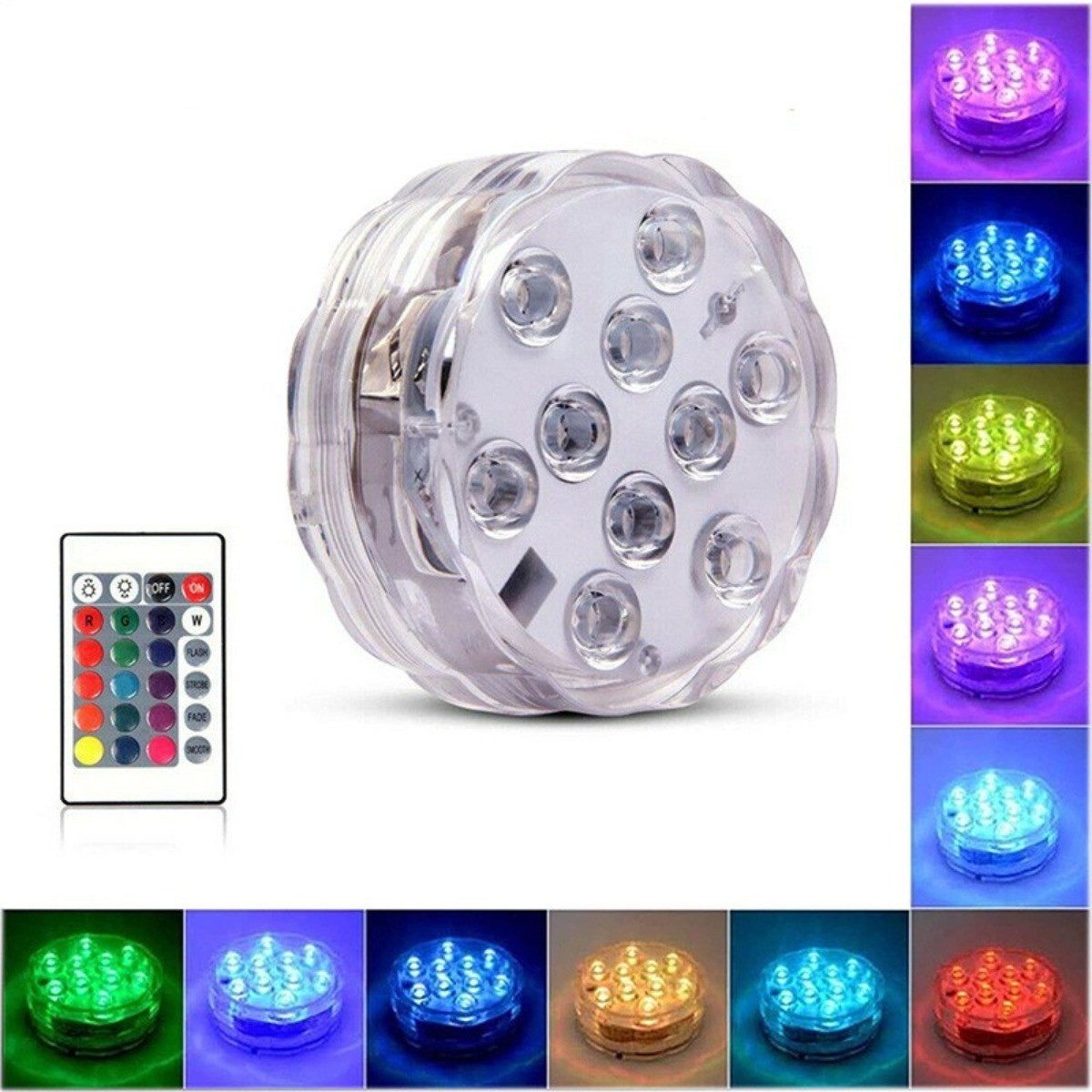 RGB Submersible LED Pool Lights Underwater Lamp for Party Decor