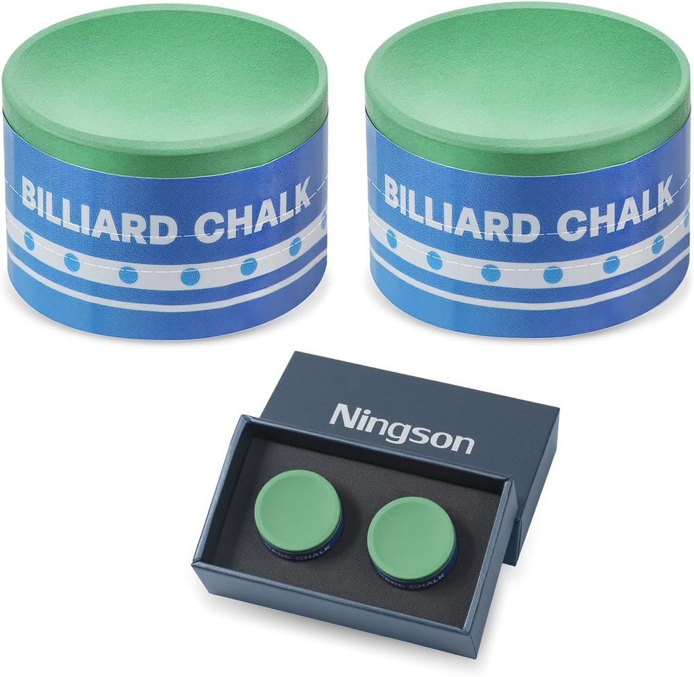 Pool Cue Chalk 2 Pack, Premium round Pool Stick Chalk Billiard Table Accessories