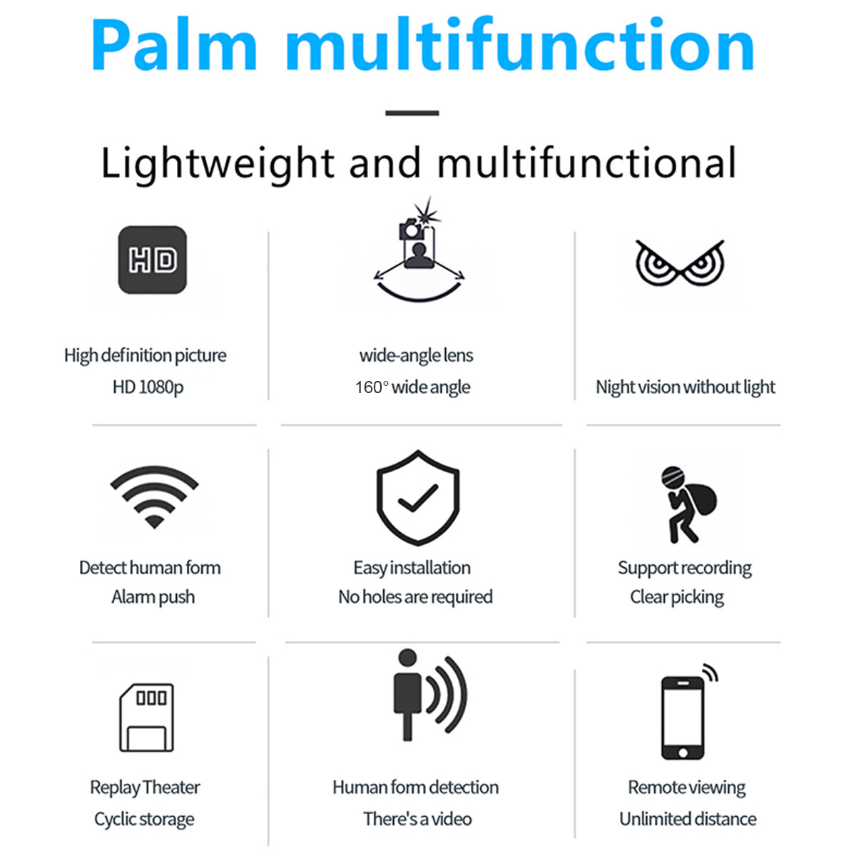 Mini WiFi Camera HD 1080P IP Motion Detection Camcorder Home Security Cam