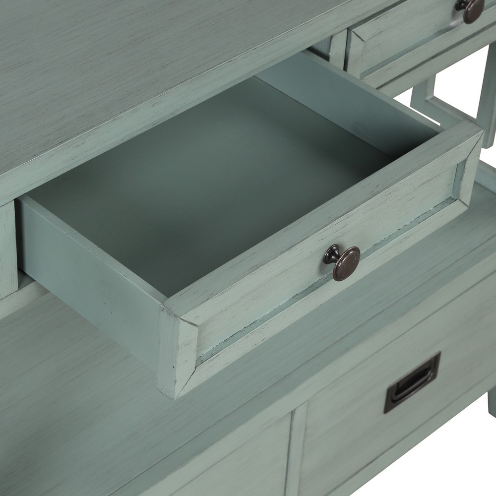 36'' Console Table Entry Sofa Table with 4 Drawers 1 Storage Shelf for Entryway