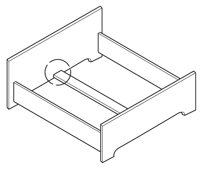 2 Set -Double Bed Fitting Center Rail Bracket, Galvanized 70mm -Made in GERMANY