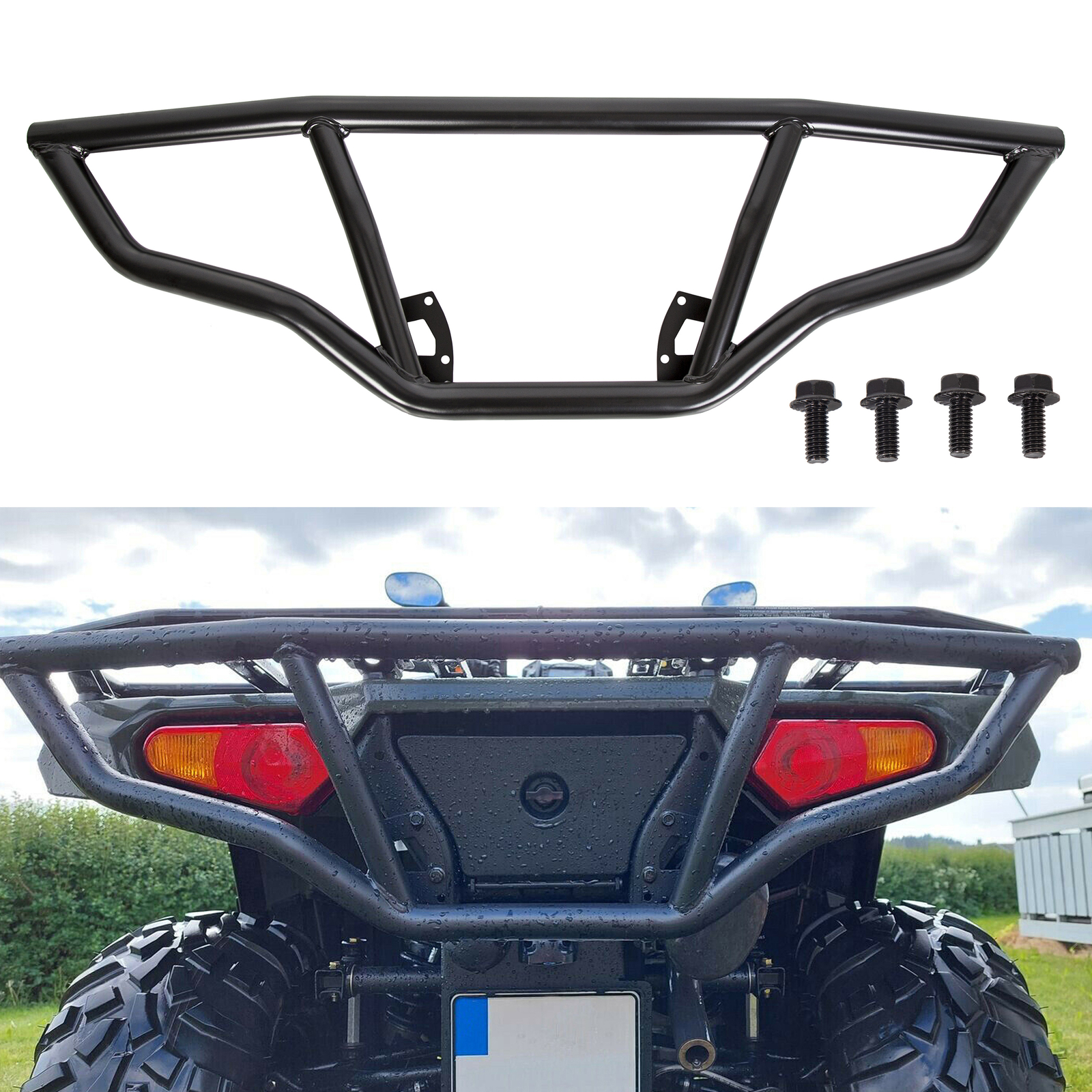 For 2014-2023 Polaris Sportsman 450 570 &ETX Front & Rear Brush Guard Bumper Set