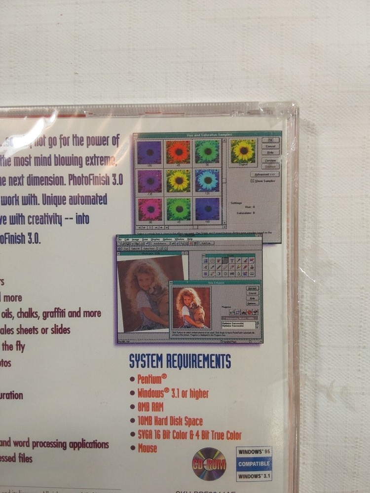 The Learning Company PhotoFinish 3.0 Computer PC Disc Program 1998