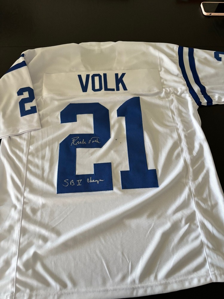 Colts Rick Volk signed jersey W/COA