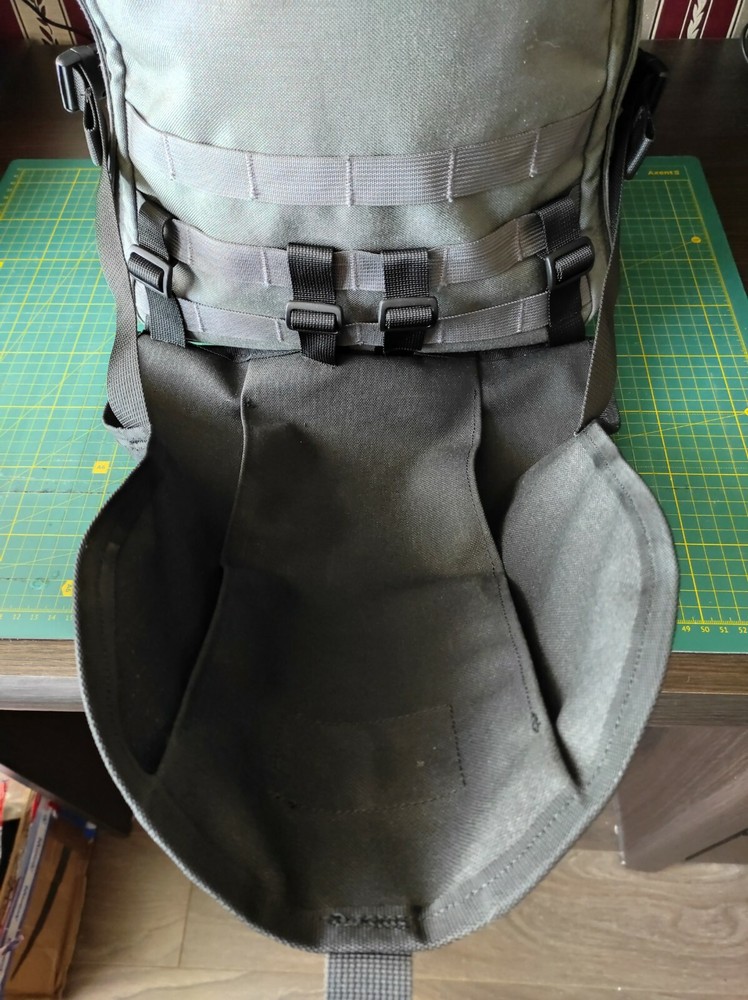 Beaver tail attachment for Goruck GR1 GR2 or Rucker in black