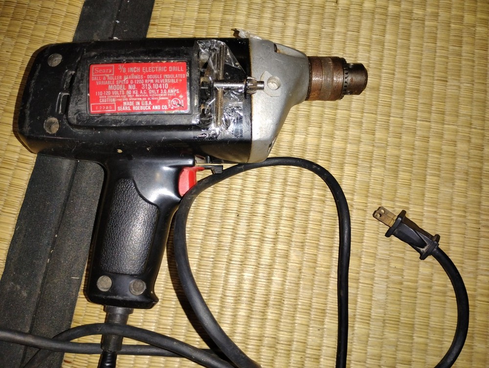 VINTAGE Sears Craftsman 3/8 Inch Drill Corded Variable Speed Reversible TESTED