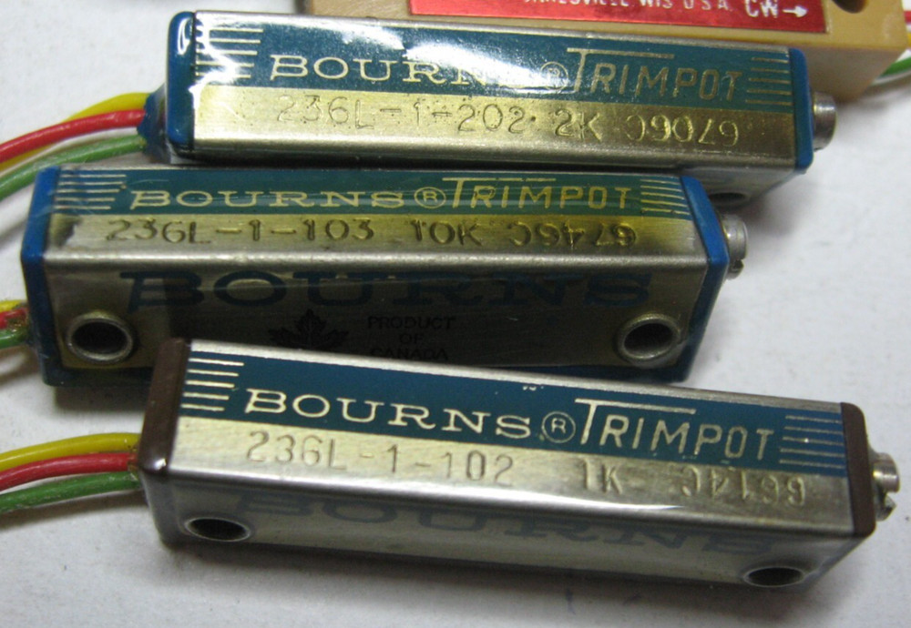 Trimmer Potentiometer Resistor Assorted Trimpot Wire Leads Used Pulls Qty 5