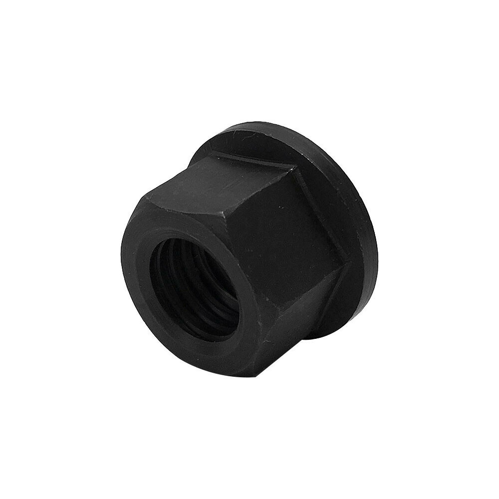 2 Pc Thread Flange Nut 3/8''-16 Steel Hex Threading Black Oxide Finish