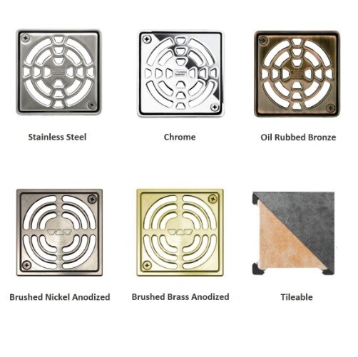 Schluter Kerdi-Drain Grate Kit- Rubbed Bronze