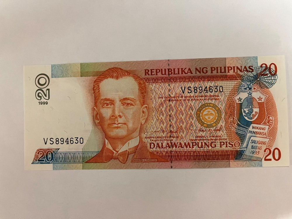 1999 Philippines 20 Piso World Banknote