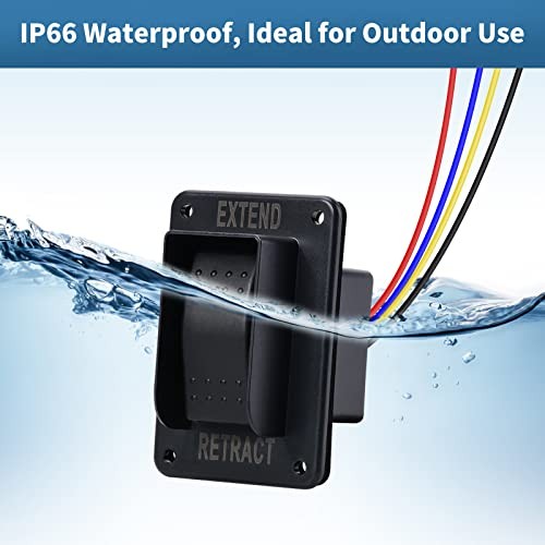 Power Stabilizer Switch, RV Electric Jack Switch with Harness 12V Extend black