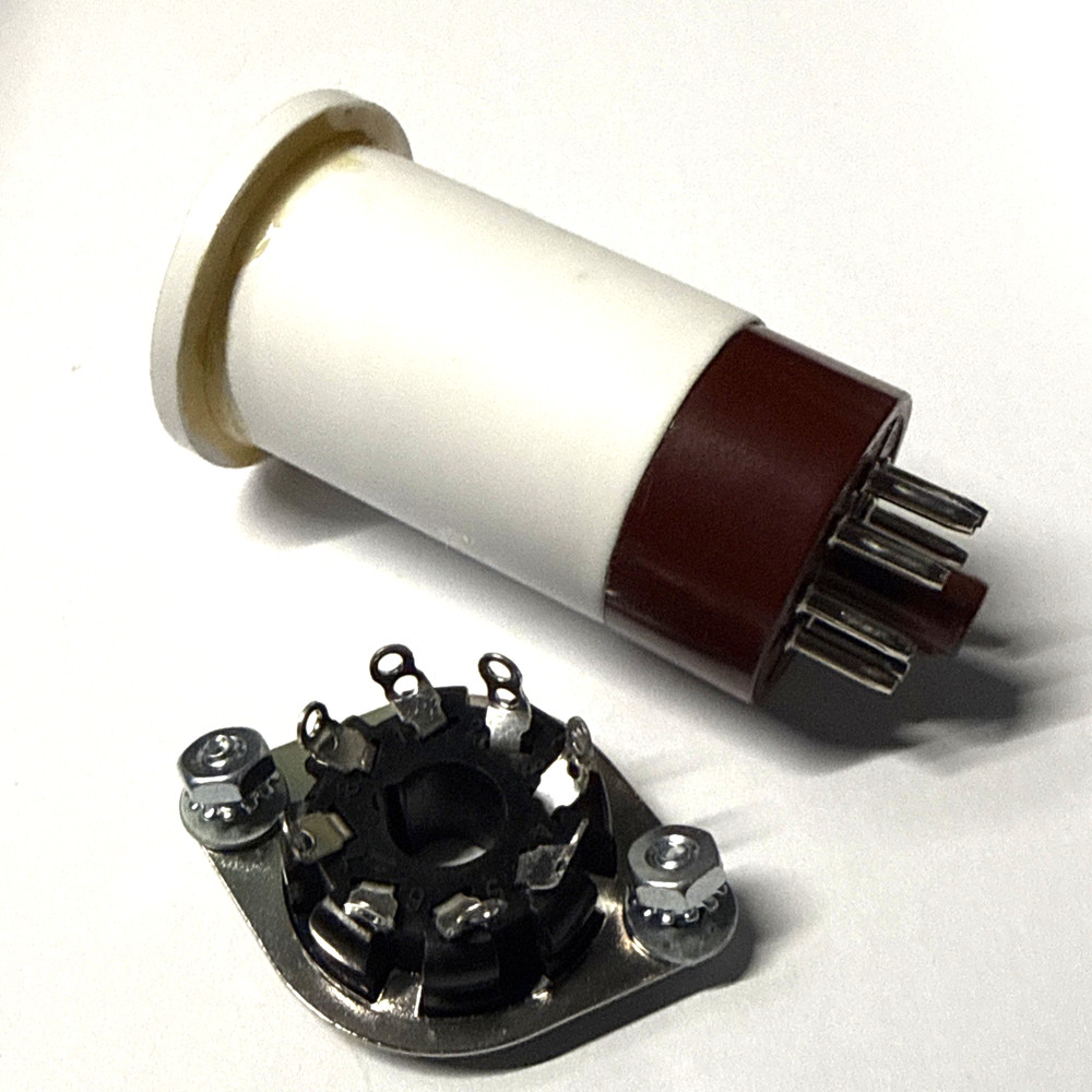 plug in coil form + 8 PIN socket + screws and nuts L=42mm BURGUNDY