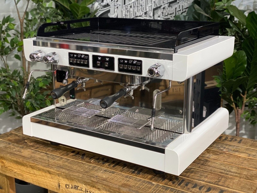 ASTORIA PRATIC AVANT 2 GROUP ESPRESSO COFFEE MACHINE WHITE COMMERCIAL CAFE LATTE