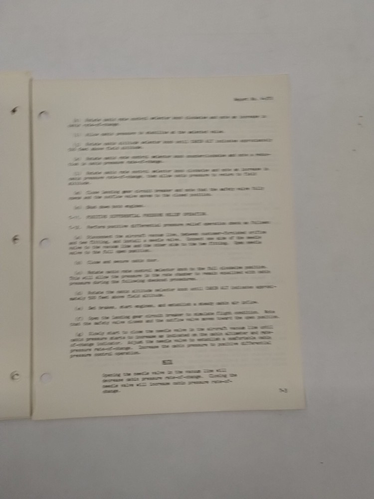 Garrett Cabin Pressure Control System 140468A Operation & Maintenance Instruct