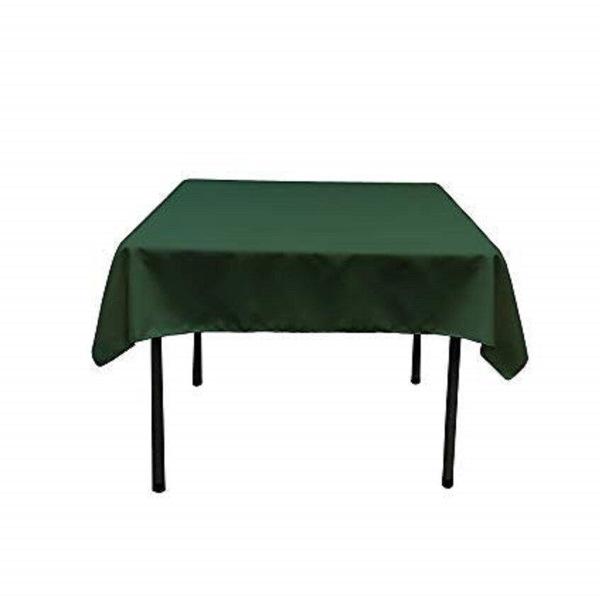 Square Polyester Tablecloth 62x62'' Wedding Banquet Polyester Table Cover 1-24pc