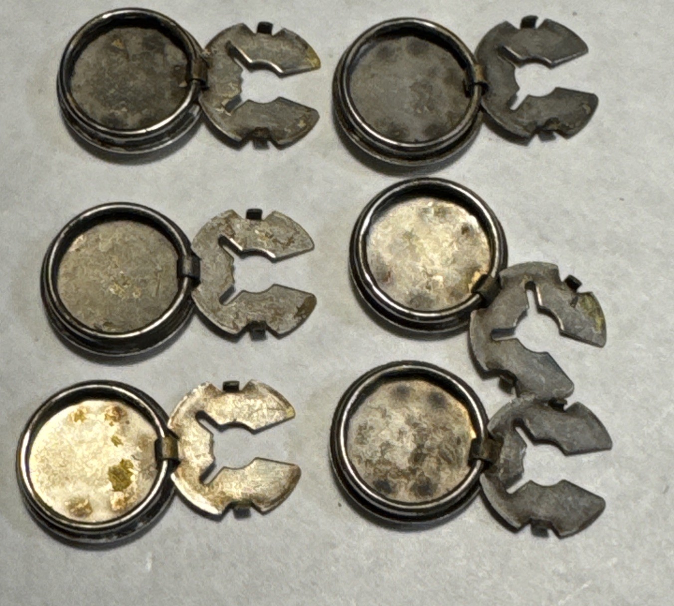 Concho Sterling Silver Button Covers Set Of 6 With Bear 3/4” Native American