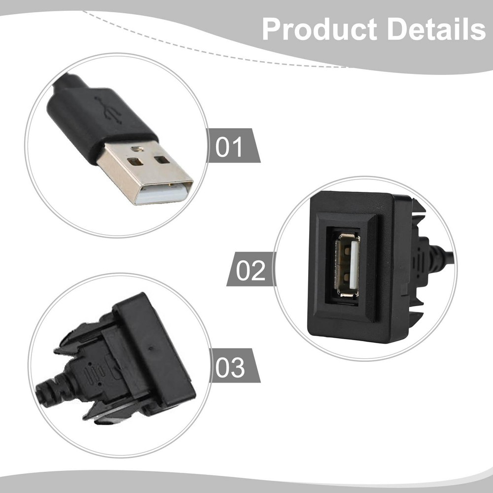 USB Passthrough for Toyota Short for DASH Compatibility with Multiple Models