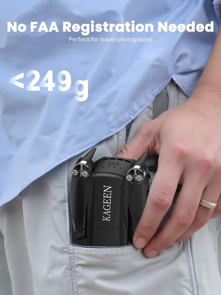 GPS Drone with Camera for Adults 4K, 5.5" Touchscreen Controller, Black